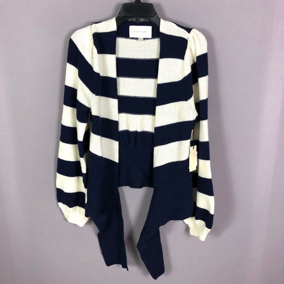 Brochu Walker Atlas Stripe Ayla Tie Cardigan Sweater Size Small - Picture 2 of 9